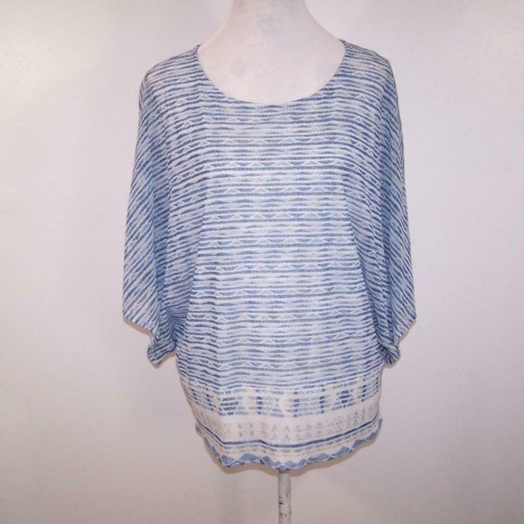 Chico's Tops - Chico's Shirt Top Nylon Mesh Stretch Short Sleeves